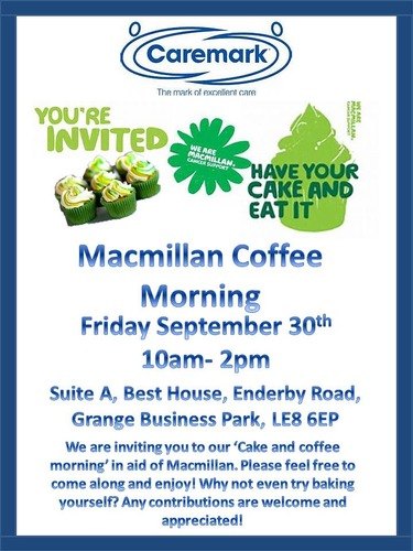 Macmillan Bake Sale!! 