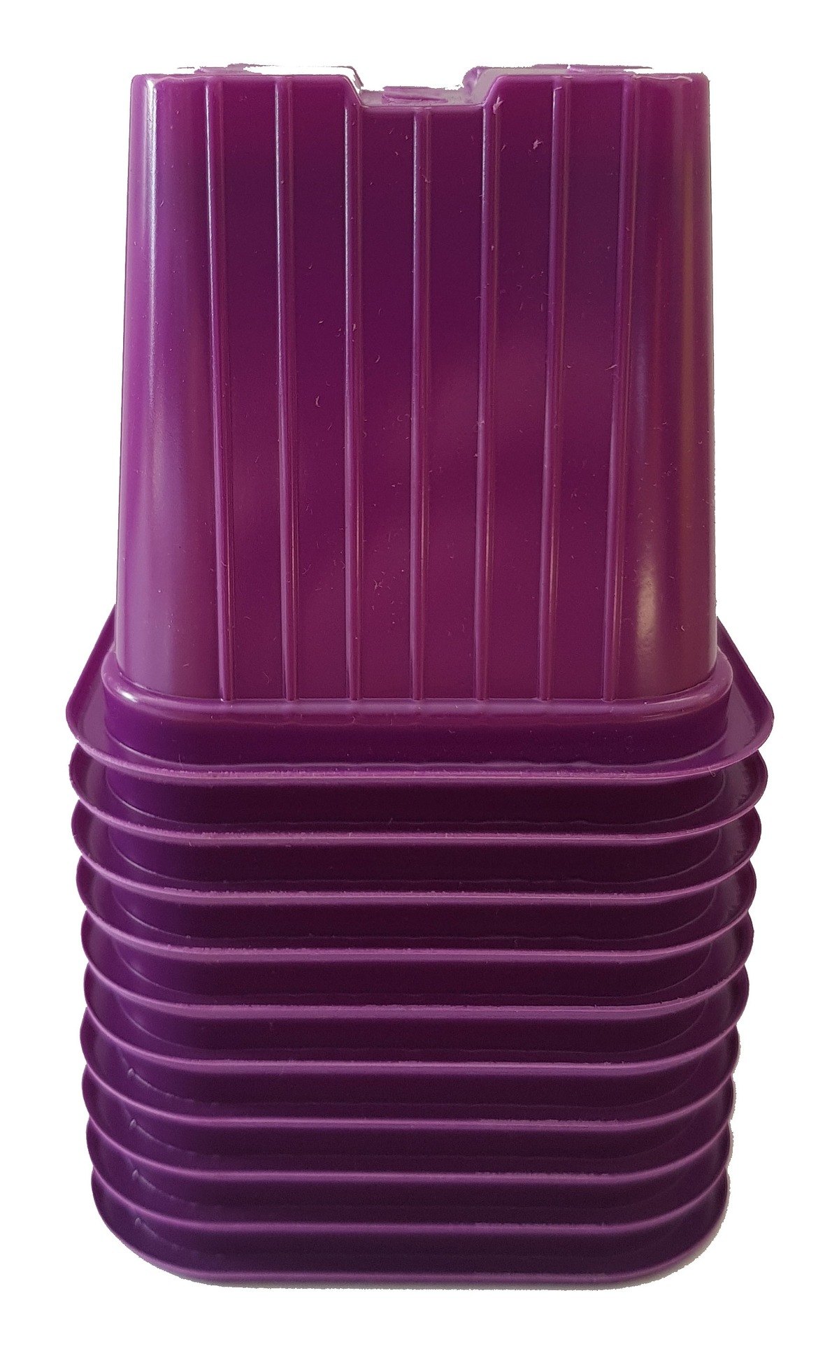 Violet 7cm Square Lightweight Plant Pots x 10