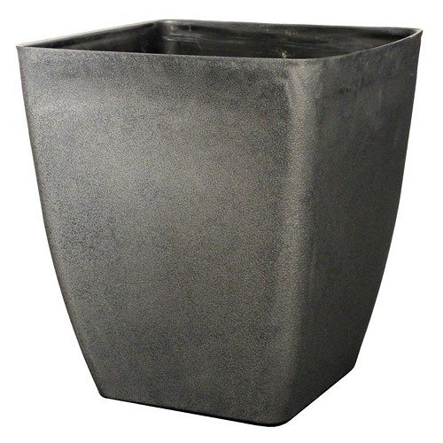 Simple Stone Planter 36cm Aged Black Effect